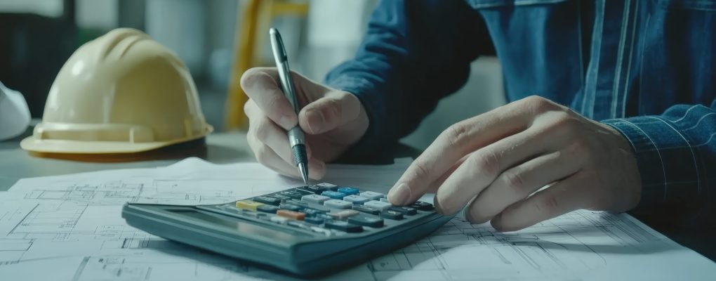 el-contratista-calcula-los-costos-del-proyecto-de-construccion-utilizando-planos